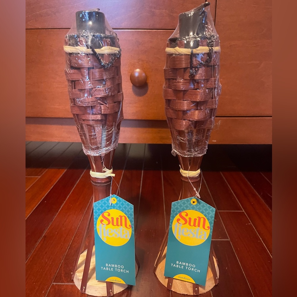 NWT Sun Fiesta Bamboo Table Torch